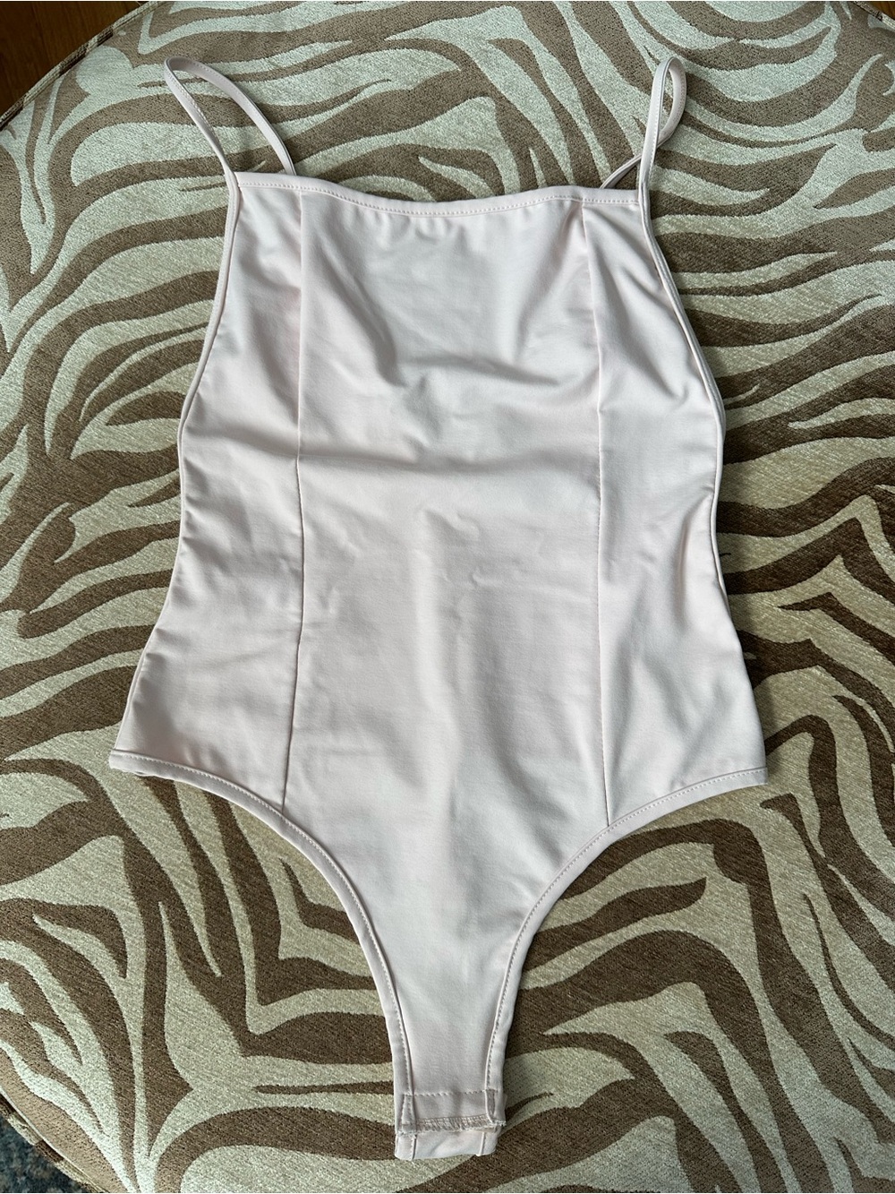 Free People Pale Pink Stretch Bodysuit